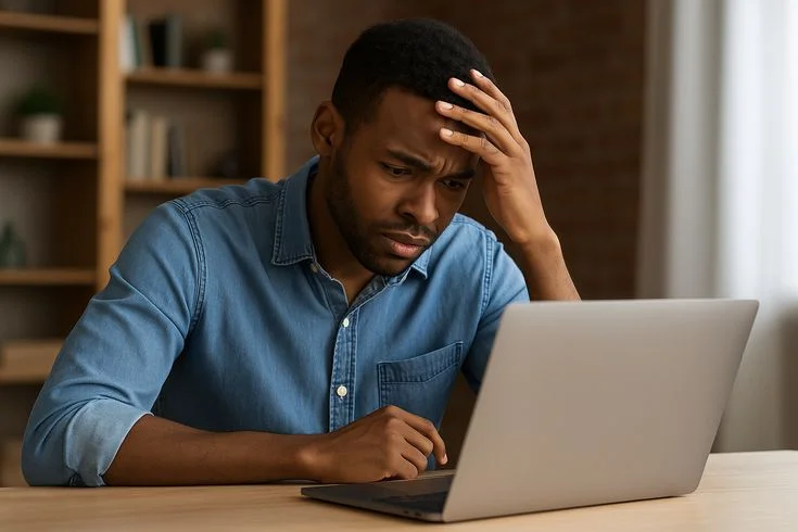 A frustrated man